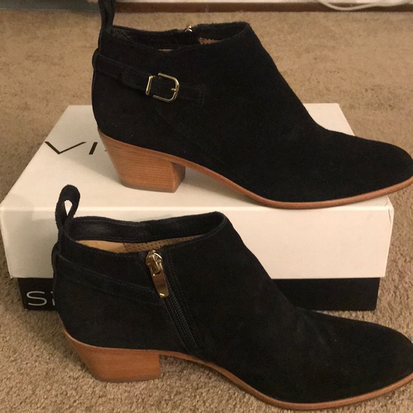 Via Spiga Black/Tan Booties - Picture 3 of 4